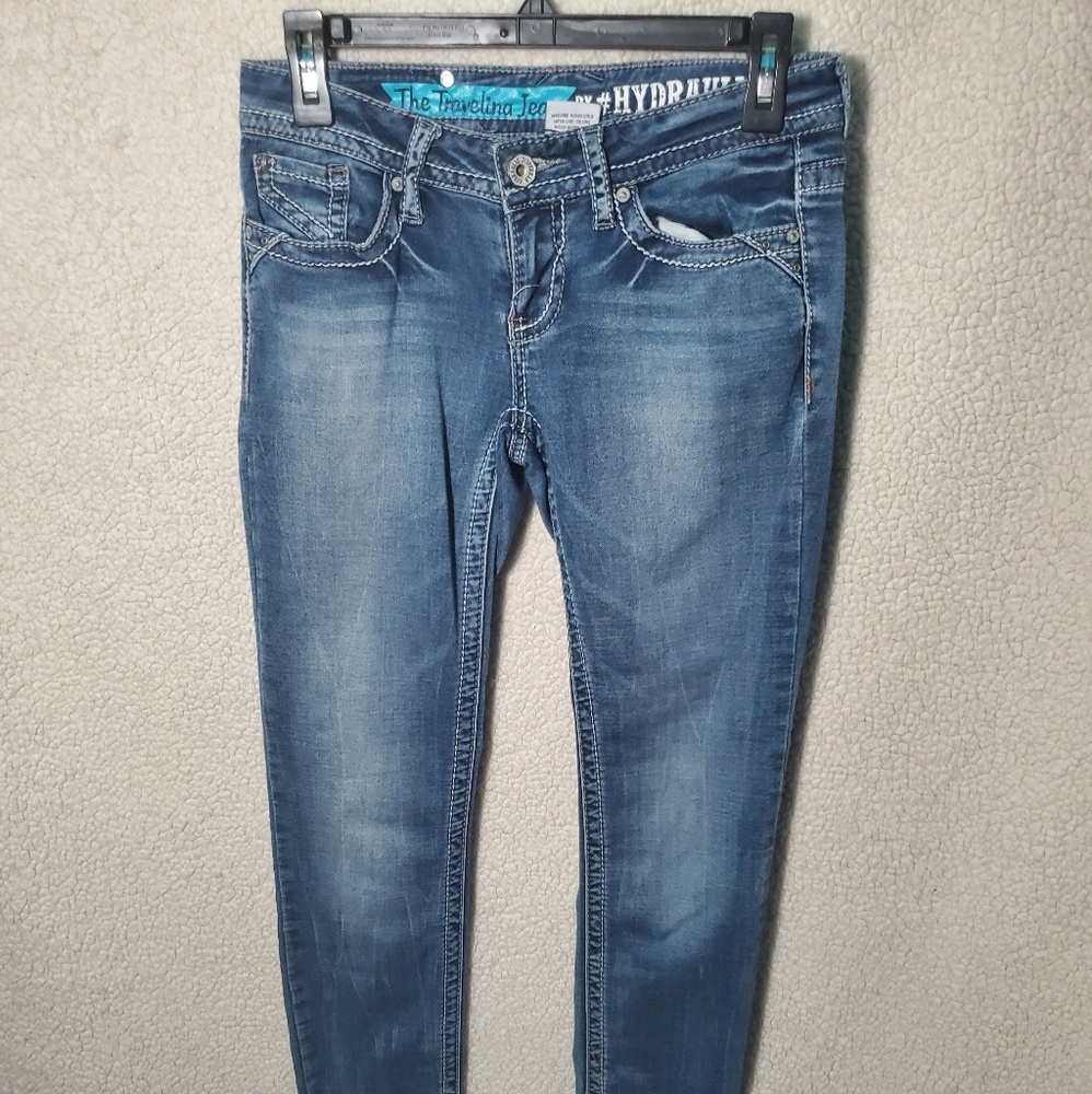 The traveling Jean Hydraulic skinny denim jeans